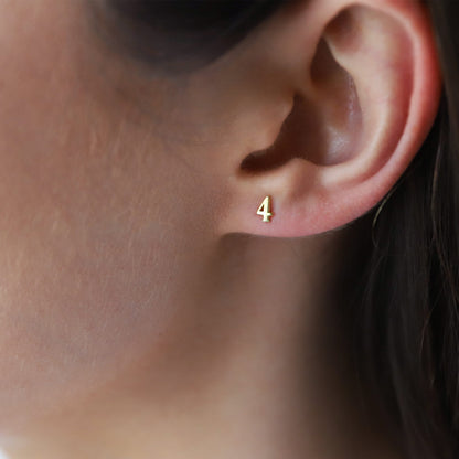 Solid 14K Gold Mini Star Stud Earrings, Personalized Dainty Cute Filled Earring, Custom Minimalist Earrings by NecklaceDreamWorld - silvergoldandrose