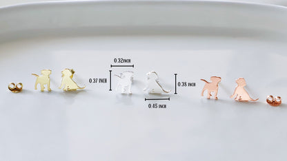 Pawfectly Silver Puppy Stud Earrings | Adorable Minimalist Dog Jewelry for Pet Lovers