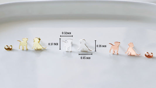 Pawfectly Silver Puppy Stud Earrings | Adorable Minimalist Dog Jewelry for Pet Lovers