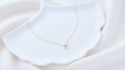Rose Quartz Libra Necklace - Sterling Silver with Moonstone & Crystal Quartz Pendant, January Birthstone Charm