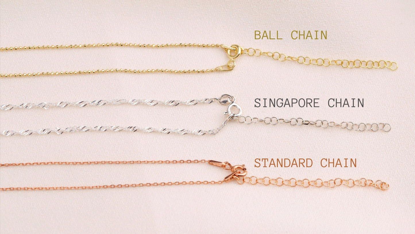 Initials Matter Personalized Singapore Ball Chain Necklace - Shine with Your Unique Style!