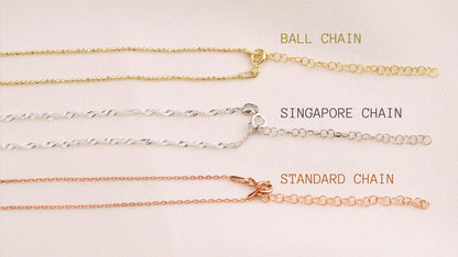A GOLD BALL CHAIN NECKLACE , SILVER SINGAPORE CHAIN AND ROSE GOLD STANDARD FORCE CHAIN NECKLACE AND EXTENDER