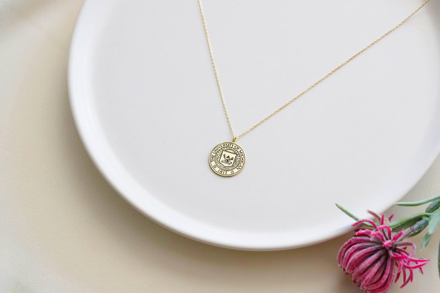 Custom Graduation Logo Necklace - Celebrate Your Achievement with a Personalized Touch