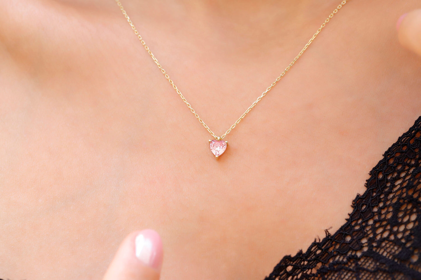 Rose Quartz Charm Necklace Sterling Silver, Crystal Quartz Pendant, Libra Zodiac Necklace, Moonstone Necklace, Birthstone Necklace January