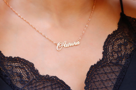 Twist Chain Name Necklace | Personalized 14K Gold Filled Jewelry | Custom Gold Necklace for Unique Style