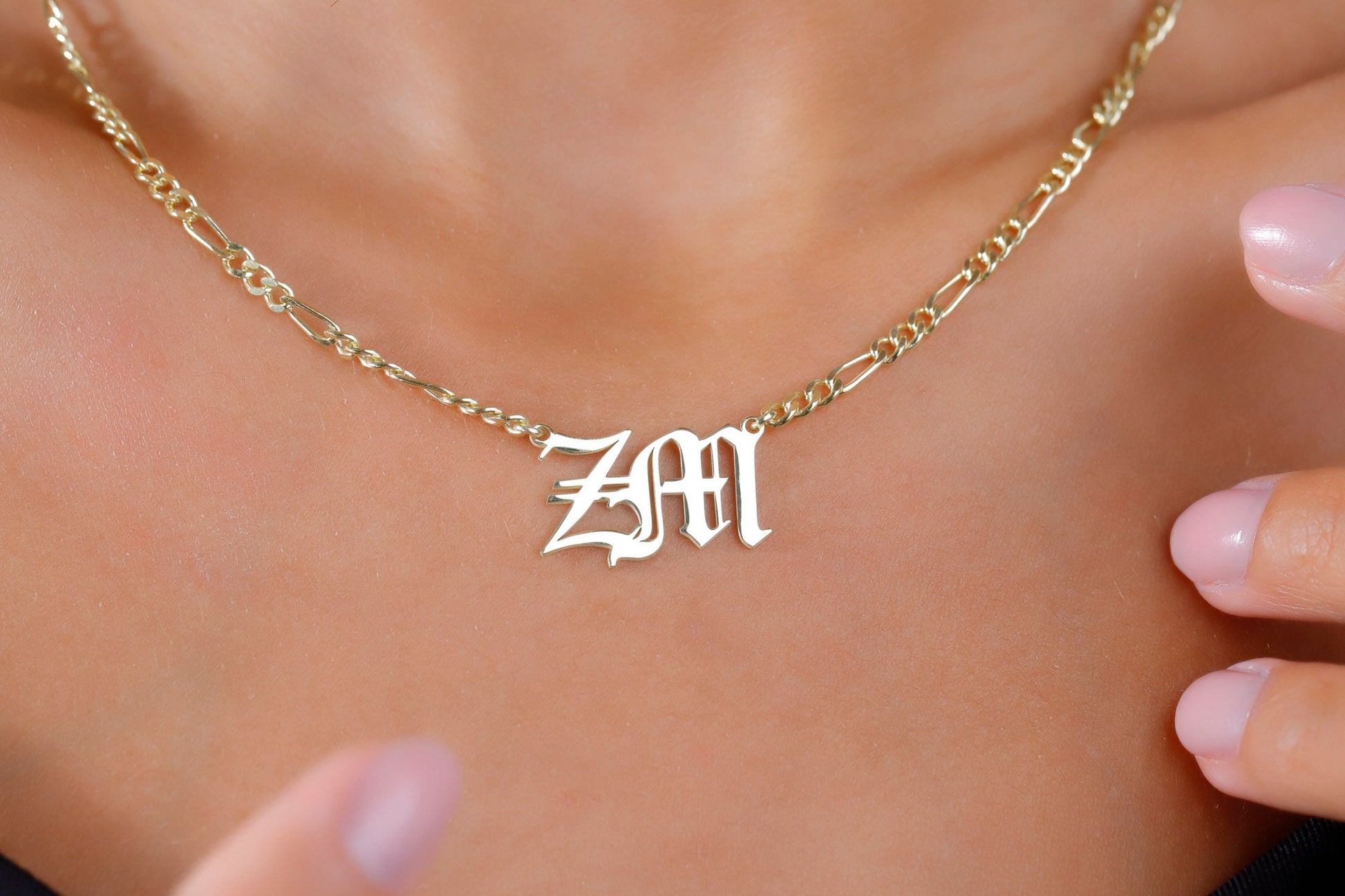 A font chart showing all 26 letters of the English alphabet in a Gothic-style font. A product by SilverGoldandRose.com.