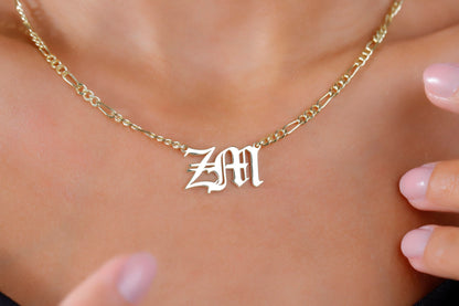 A font chart showing all 26 letters of the English alphabet in a Gothic-style font. A product by SilverGoldandRose.com.