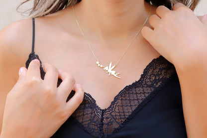 Flying Fairy Necklace for Girls - Dainty Pendant Jewelry, Magical Gift for Daughters