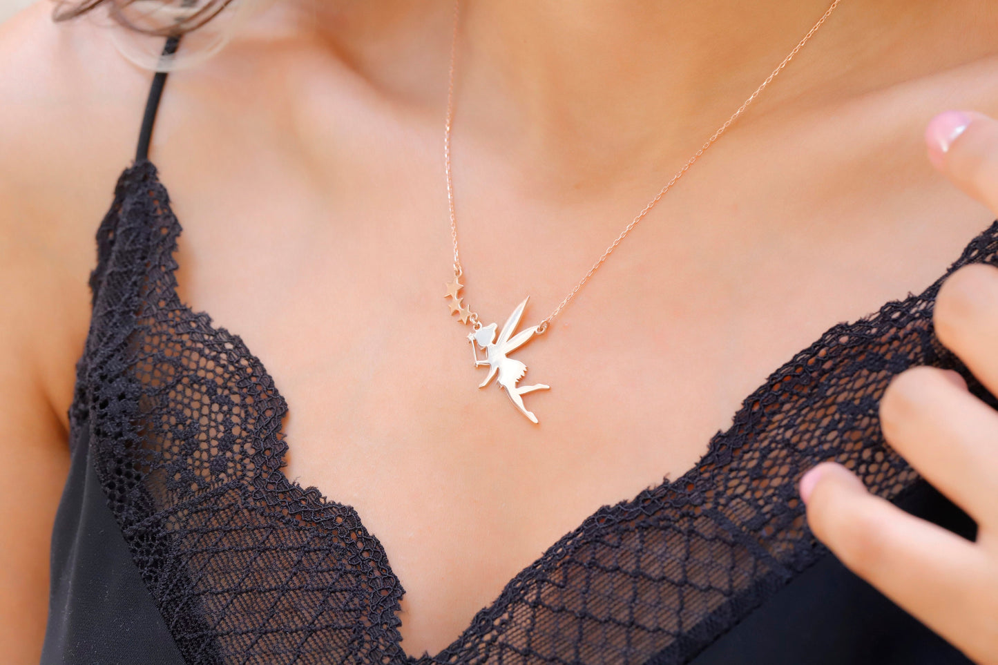 Flying Fairy Necklace for Girls - Dainty Pendant Jewelry, Magical Gift for Daughters