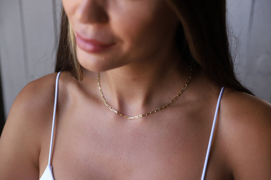 Dainty Layering Link Chain Necklaces • Layered Small Paper Clip Necklace • Sterling Silver, Gold and Rose Gold Jewelry by NecklaceDreamWorld - silvergoldandrose