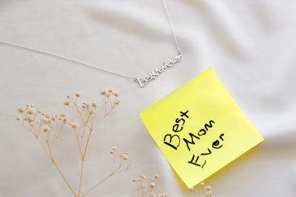 Custom Actual Handwriting Necklace • Personalized Memorial Signature Necklace •Custom Handwriting Jewelry•Personalized Handmade Gift for Her - silvergoldandrose