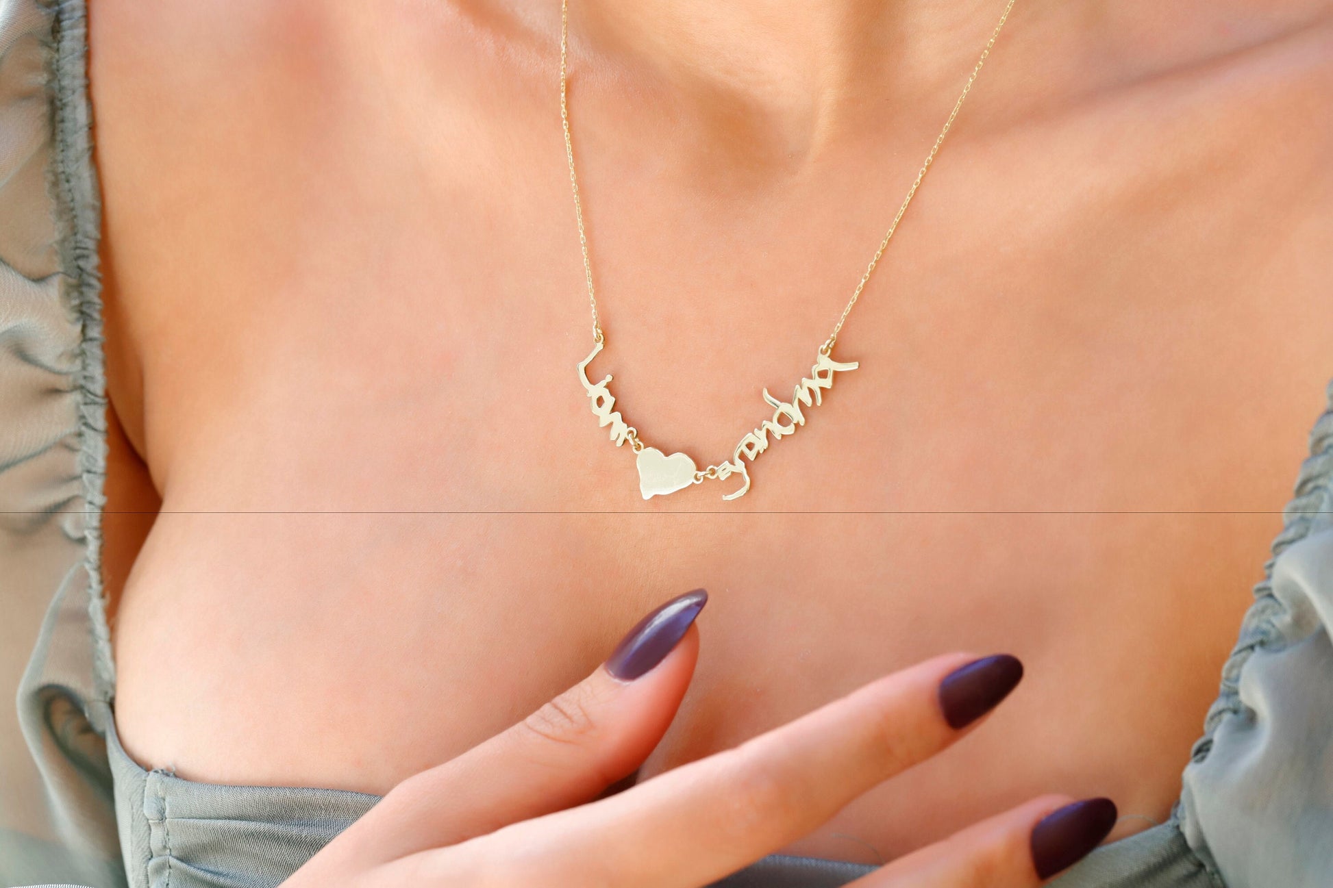 Custom Actual Handwriting Necklace • Personalized Memorial Signature Necklace •Custom Handwriting Jewelry•Personalized Handmade Gift for Her - silvergoldandrose