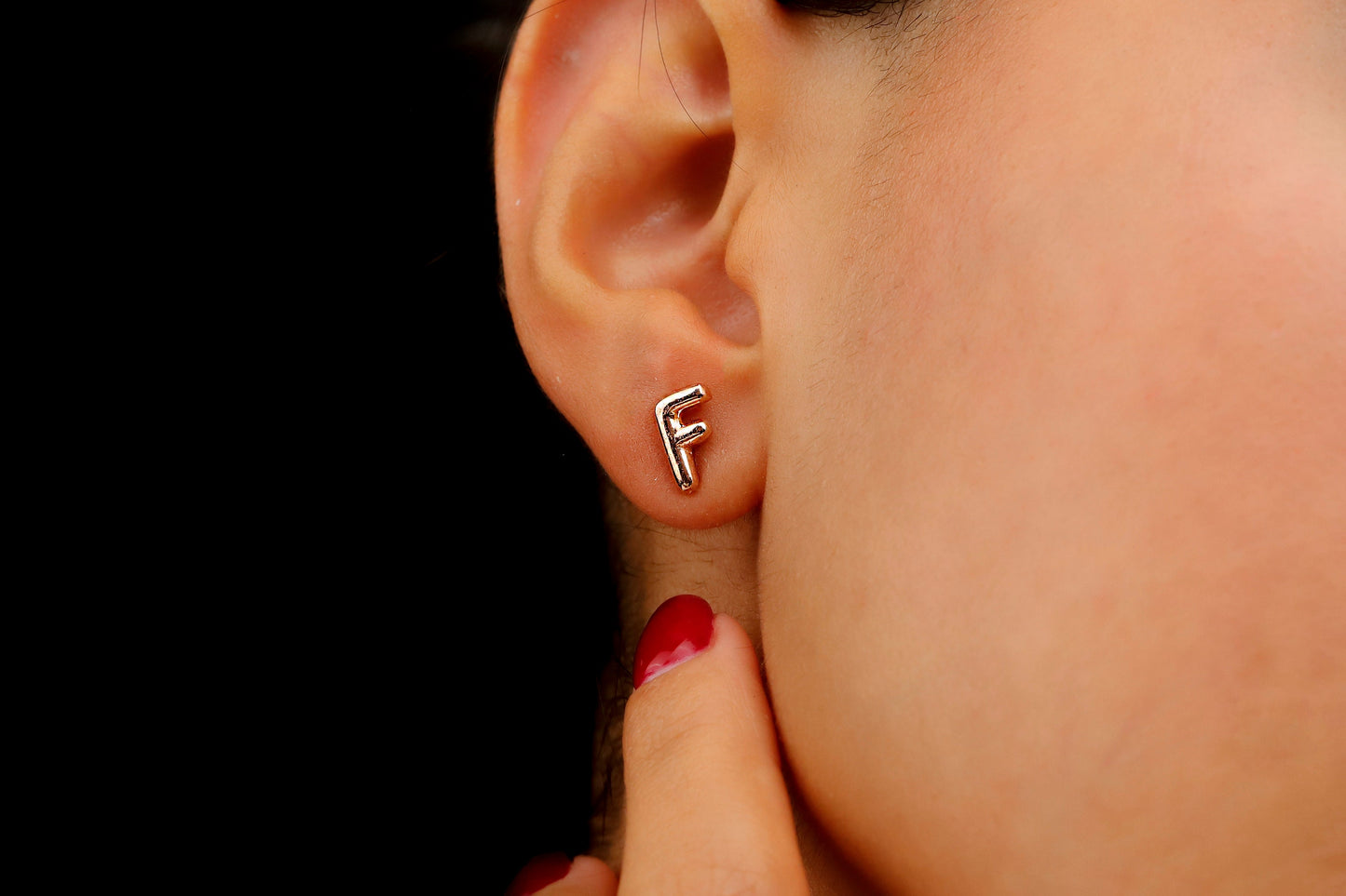 Bubble Pop Jewelry 3D Initial Stud Earrings - Dainty Balloon Letter Design for a Fun, Personalized Touch