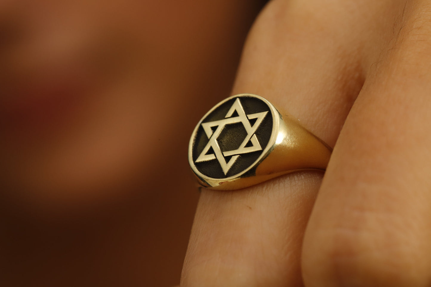 Magen David Engraved Signet Ring | Stunning Star of David Design | Perfect Chanukah Gift for All