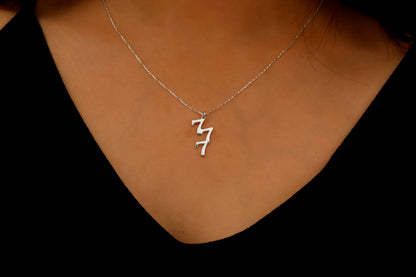 Angel Number Necklace - 925 Silver Lucky Charm Jewelry for Inspiration & Positivity