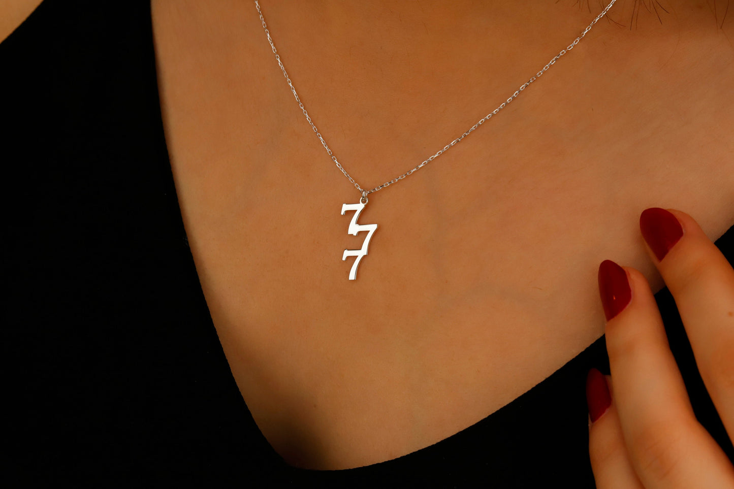 Angel Number Necklace - 925 Silver Lucky Charm Jewelry for Inspiration & Positivity