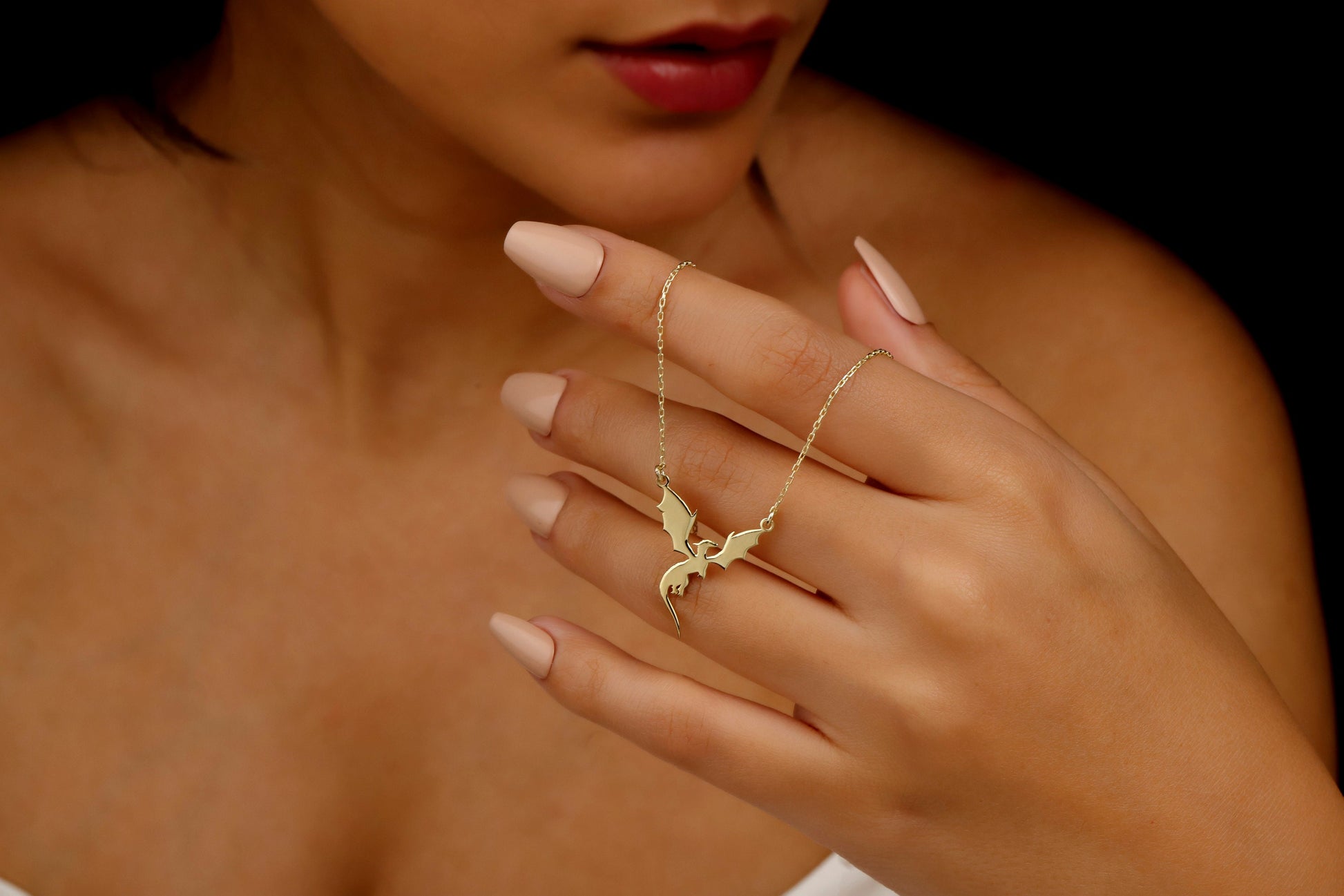 Dragon Necklace in Silver, Gold, and Rose • Year of the Dragon Necklace • 14K Gold Filled Chinese Dragon Jewelry • - silvergoldandrose