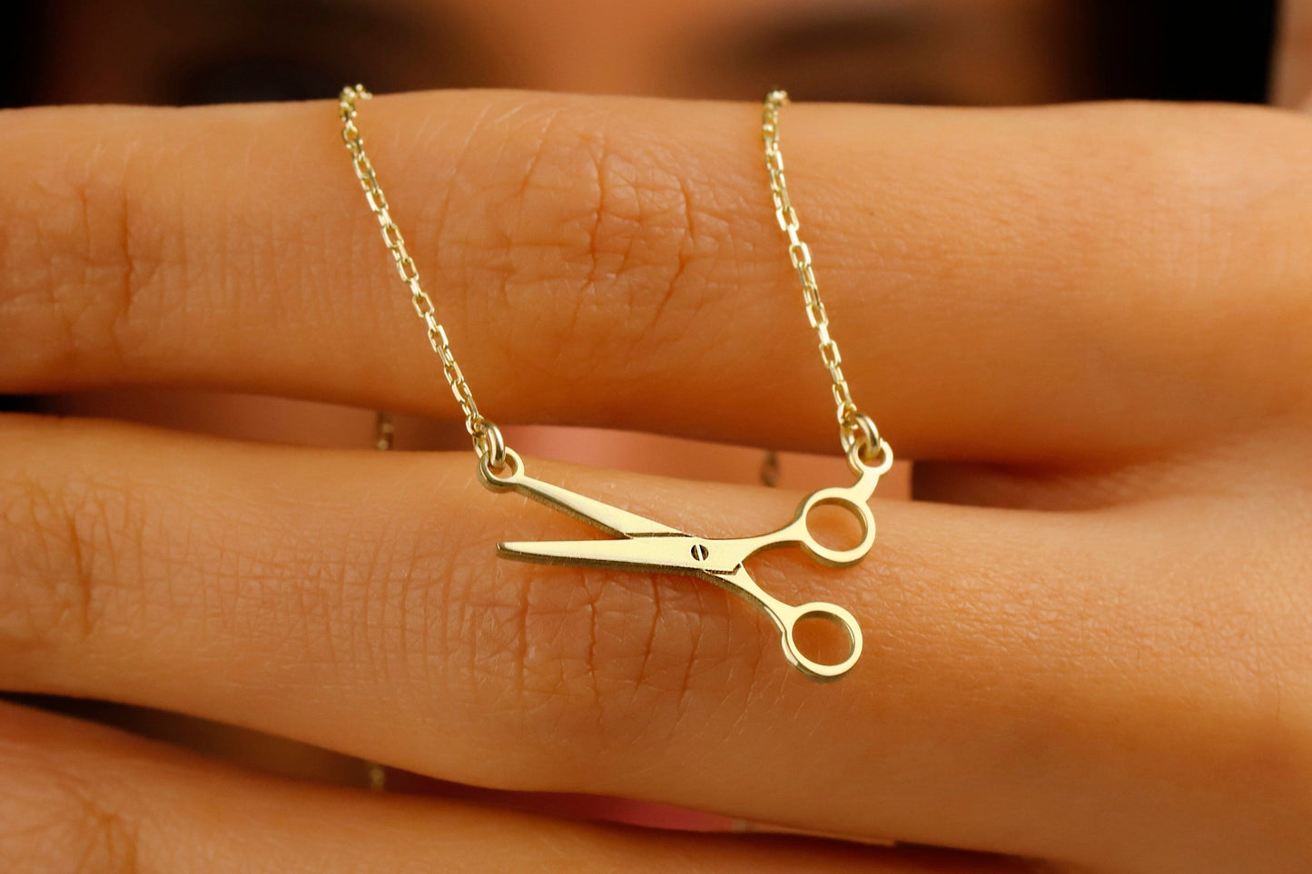 14K Gold Tiny Lesbian Jewelry, Scissors Necklace | Minimalist Pride Jewelry | WLW Scissor Bisexual Transgender Necklace | Matching Necklace - silvergoldandrose