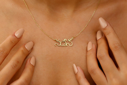 Custom Telugu Name Necklace, Gurmukhi Letters Necklace, Dravidian Name Necklace, Telugu Font Nameplate Pendant, Indian Jewelry, Indian Gifts - silvergoldandrose