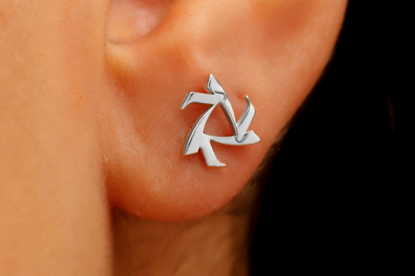 Unique Angel Number Stud Earrings by NecklaceDreamWorld, Interlocking Number Earrings, 111 222 333 444 555 666 777 888 999 Custom Earrings - silvergoldandrose