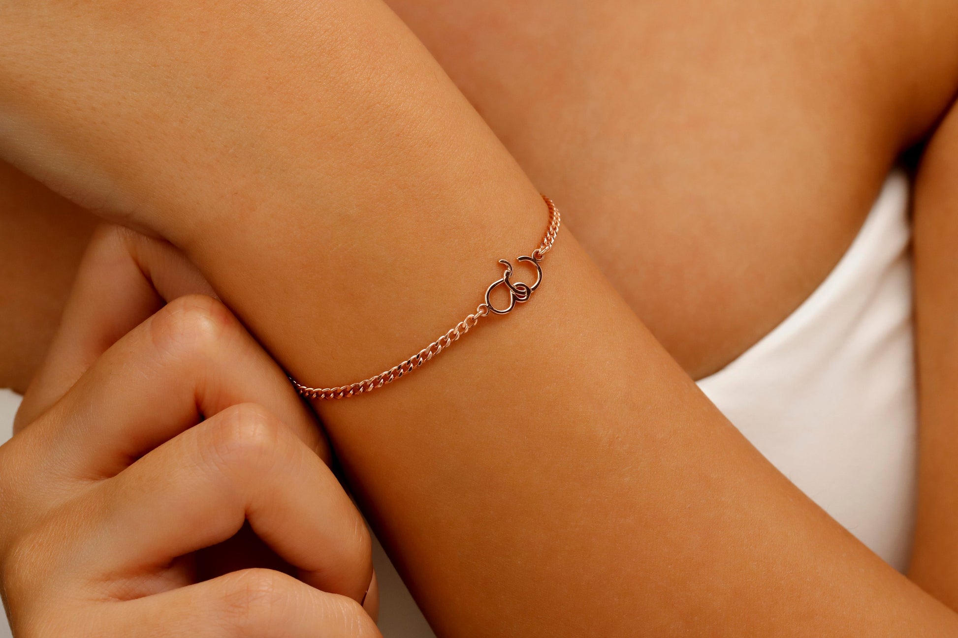Interlocking Zodiac Sign and Initial Letter Bracelet by NecklaceDreamWorld, Custom Design Unique Astrology Jewelry Gifts - silvergoldandrose