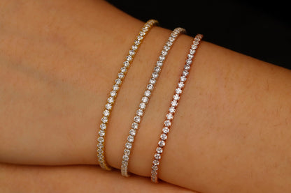 Shimmering Sterling Silver CZ Diamond Tennis Bracelet - Dazzling Waterway Jewelry