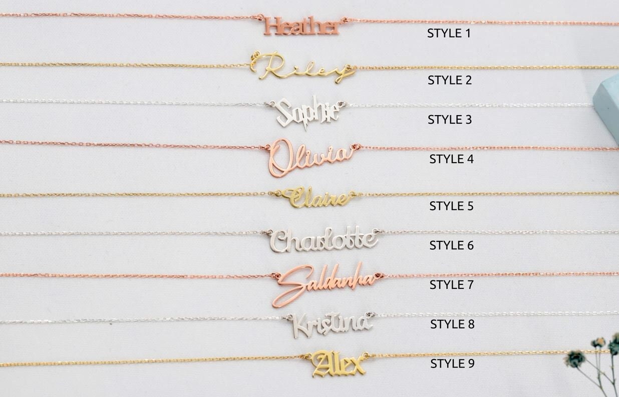 Personalized Sterling Silver Name Necklace | Signature Font Elegance