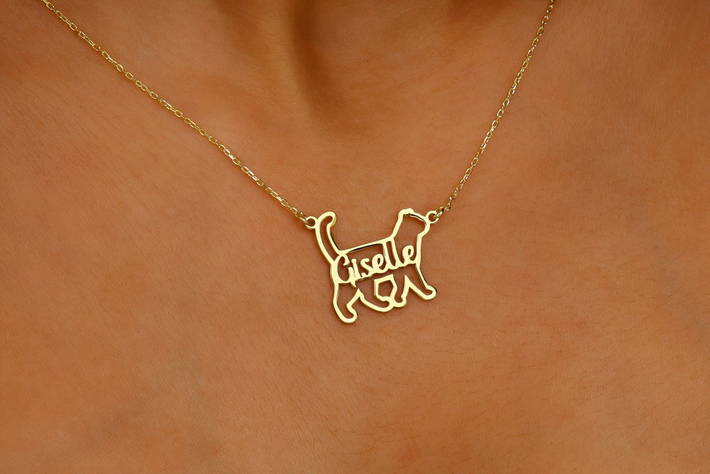Cat Name Necklace