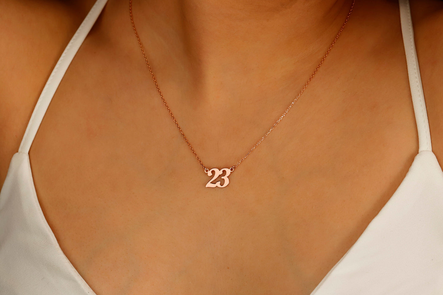 Personalised Year Necklace | Birth Date Necklace | Custom Lucky Number, Sport Number Necklace | Birthday Gift