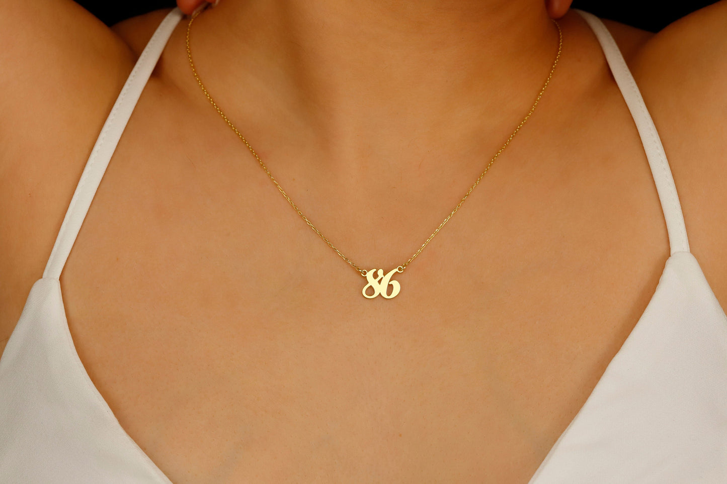 Personalised Year Necklace | Birth Date Necklace | Custom Lucky Number, Sport Number Necklace | Birthday Gift