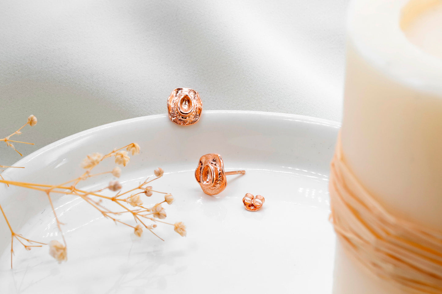 Cowgirl Hat Texas Earrings, Western Cowgirl Minimal Stud Earrings, Dainty Cowboy Earrings, Dainty Gold Filled Jewelry by NecklaceDreamWorld - silvergoldandrose