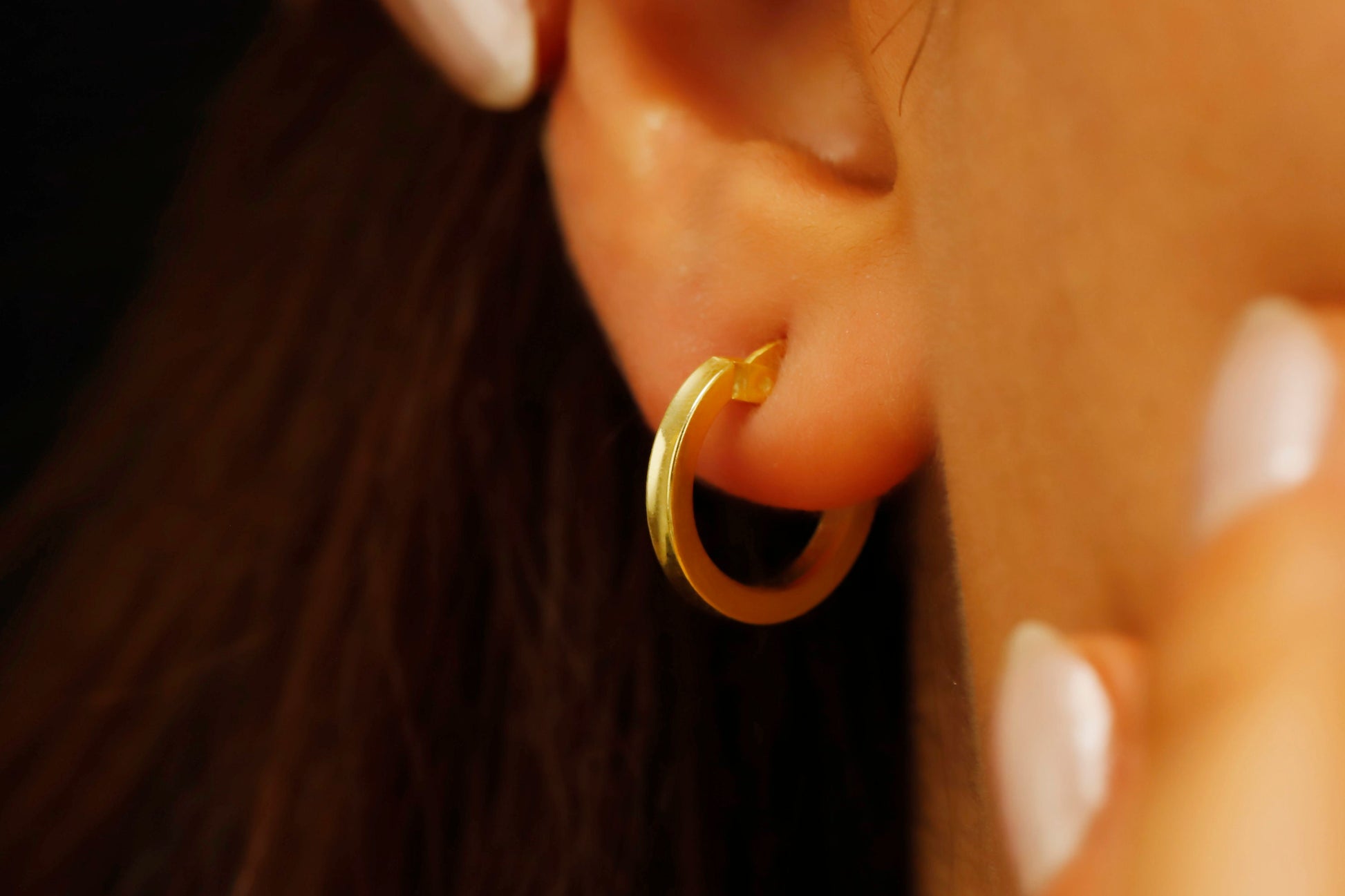 Dainty Gold Small Huggie Hoop Earrings, Sterling Silver Multi-Hole Hoop Earrings, Sleeper Hoop Earrings, Stacked Hoops Jewelry, Gift for Her - silvergoldandrose
