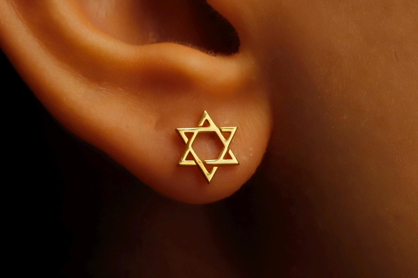 14K Gold Filled David Star Earrings
