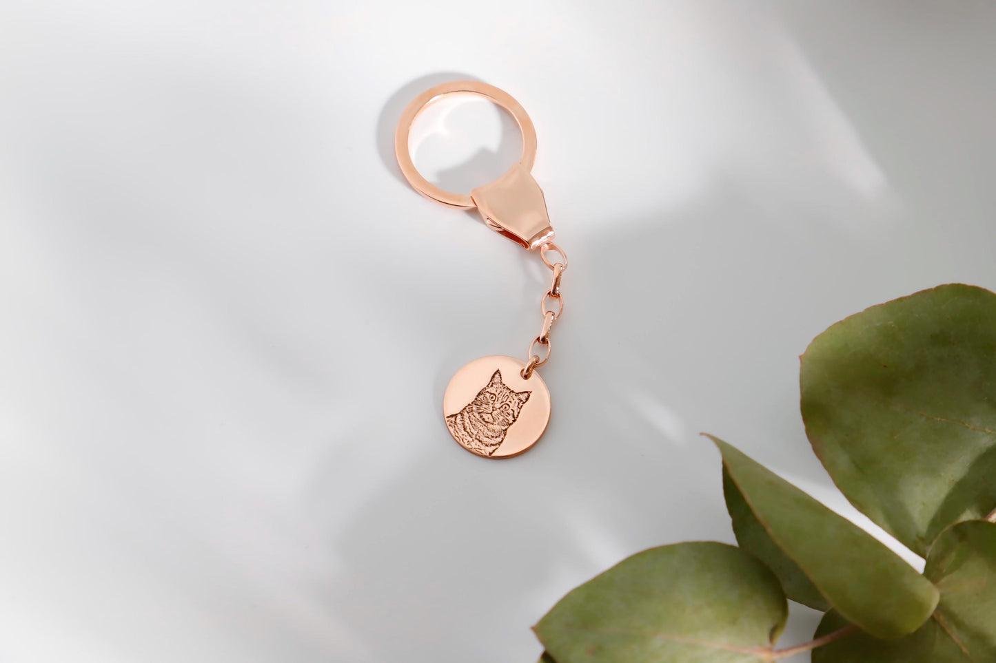 Cat Keychain Personalized
