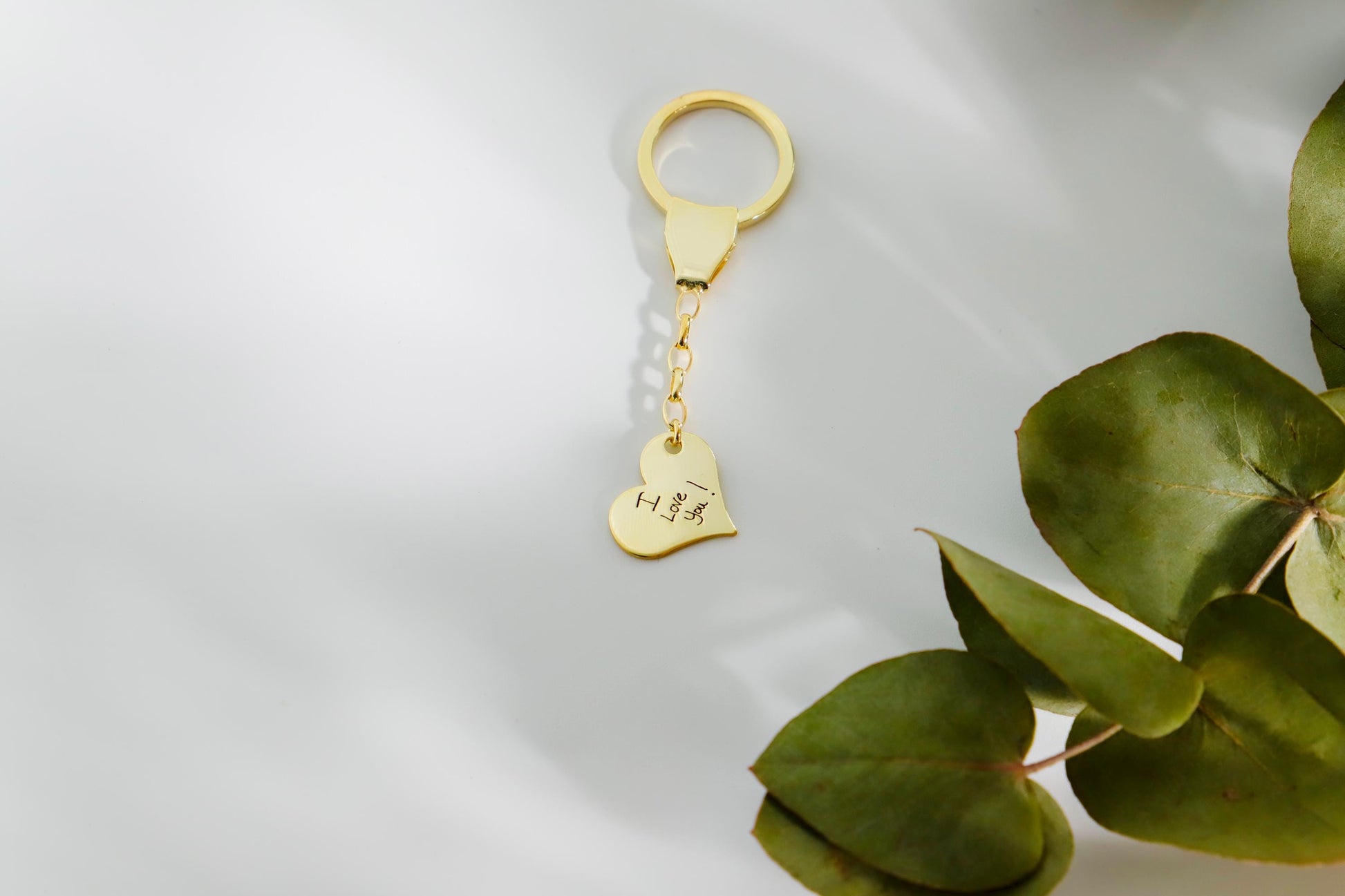 Actual Handwriting Keychain Gold, Dainty Personalized Engraved Sterling Silver Gifts for Women, 925 Sterling Silver Jewelry - silvergoldandrose