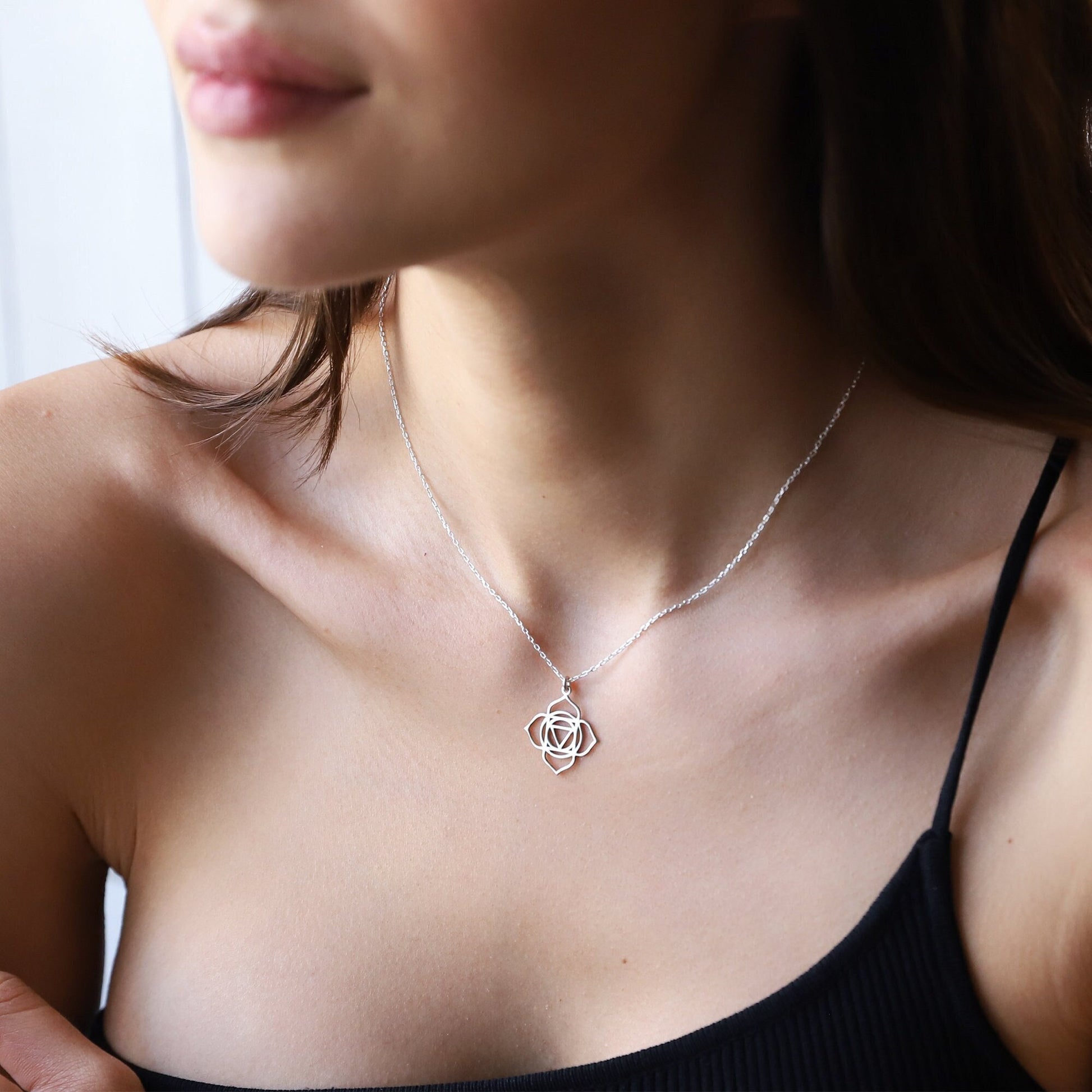 Root Chakra Necklace, Muladhara Yoga Tiny Handmade Jewelry • Hindu Necklace • Unique Yoga Chakra Jewelry • First Chakra • Symbol Necklace - silvergoldandrose