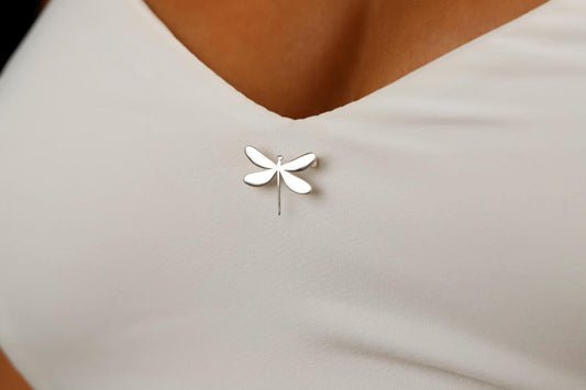 925 Sterling Silver Dragonfly Brooch