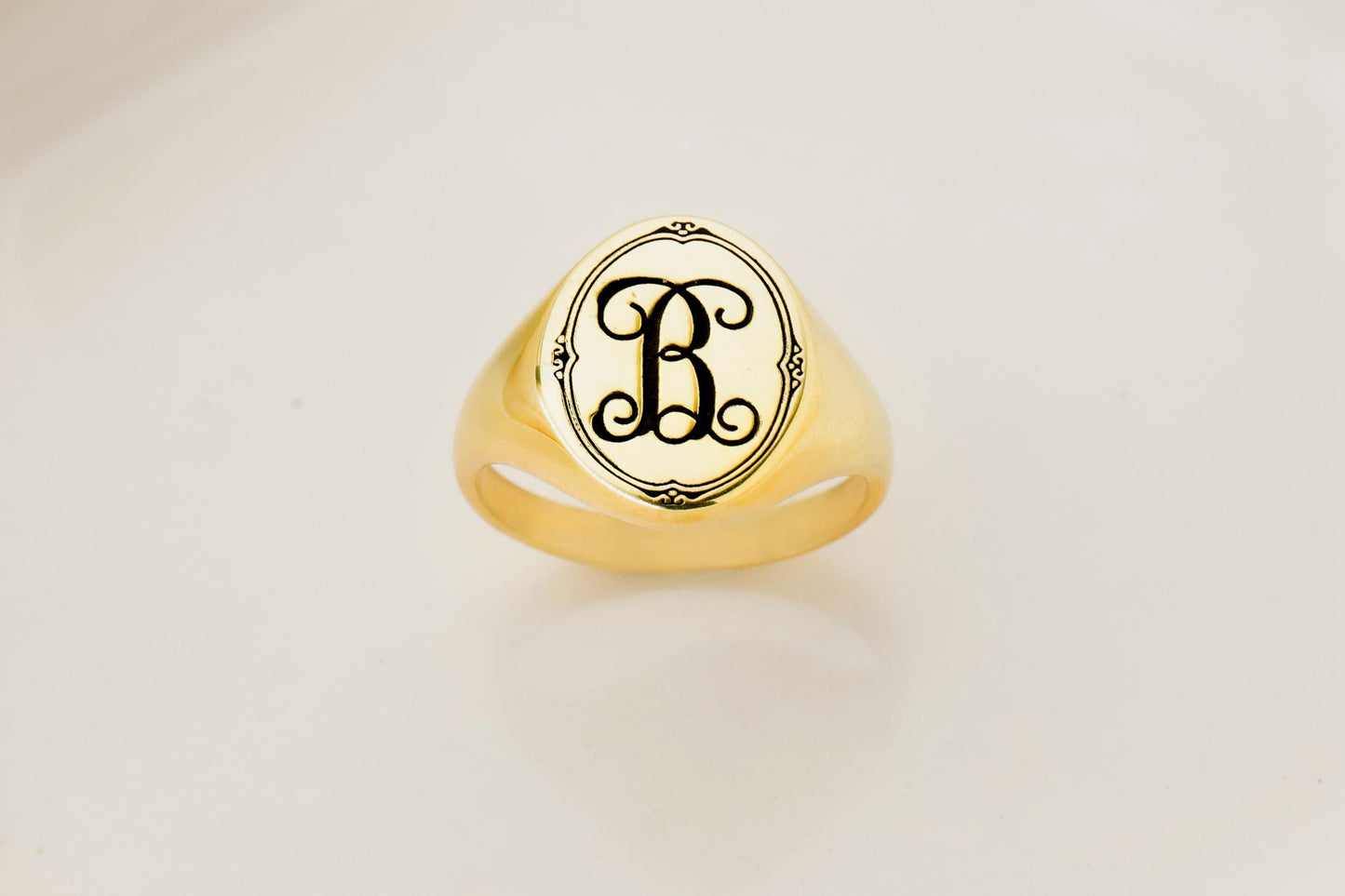 Monogrammed Signet Ring - Personalized Elegance for a Unique You