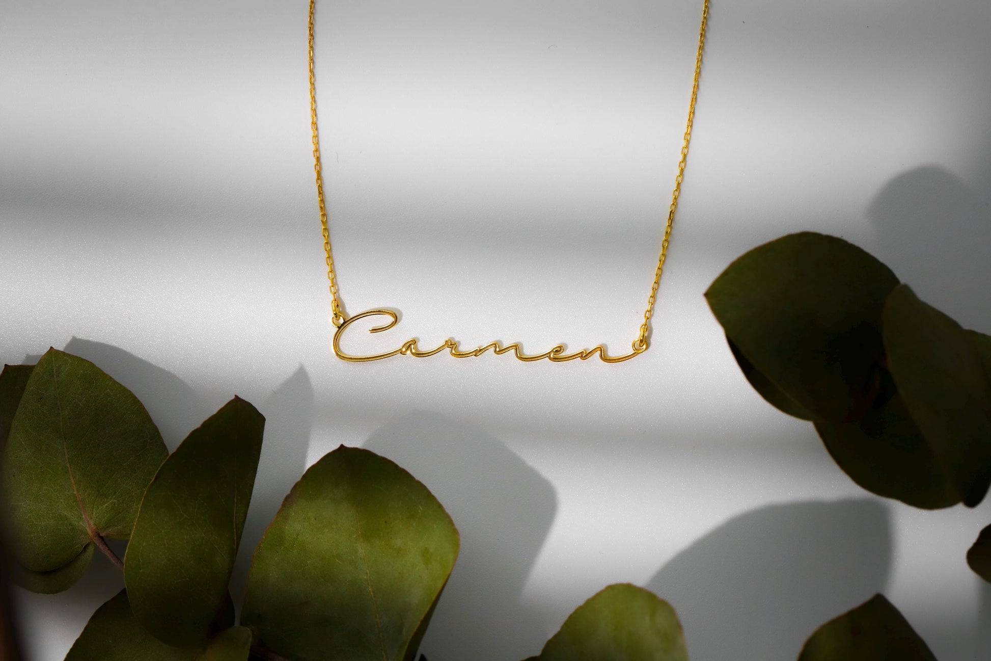 10K Solid Gold Name Necklace, Personalized Real Gold Name Necklace, Perfect Gift for Her, Dainty Personalized Minimal Name Necklace - silvergoldandrose