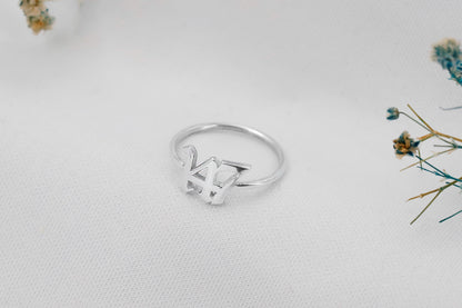 Angel Numbers Jewelry Sterling Silver Ring – Embrace Your Luck with Numerology Magic