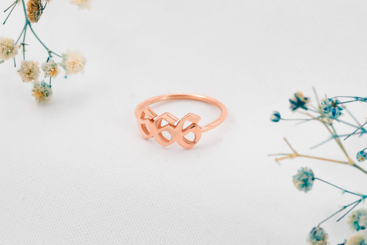 Angel Numbers Jewelry Sterling Silver Ring – Embrace Your Luck with Numerology Magic