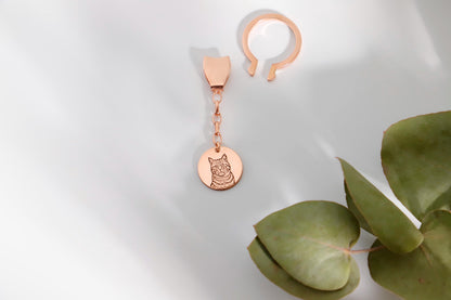 Purrsonalized Cat Keychain - Unique Custom Design for Cat Lovers by SilverGoldandRose