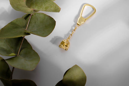 Unique Skull Keychain in 925 Sterling Silver