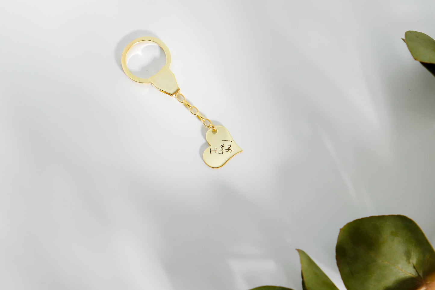 Actual Handwriting Keychain Gold, Dainty Personalized Engraved Sterling Silver Gifts for Women, 925 Sterling Silver Jewelry - silvergoldandrose