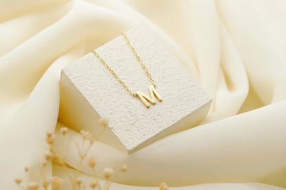 925 Sterling Silver Initial Choker Necklace • Personalized Letter Jewelry for Her