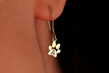 Pawfect Gifts Personalized Engraved Paw Print Earrings - Heartfelt Keepsake for Animal Lovers