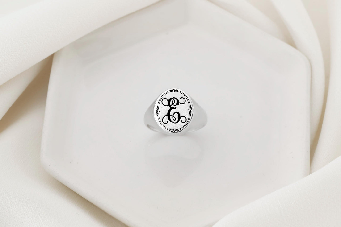 Monogrammed Signet Ring - Personalized Elegance for a Unique You