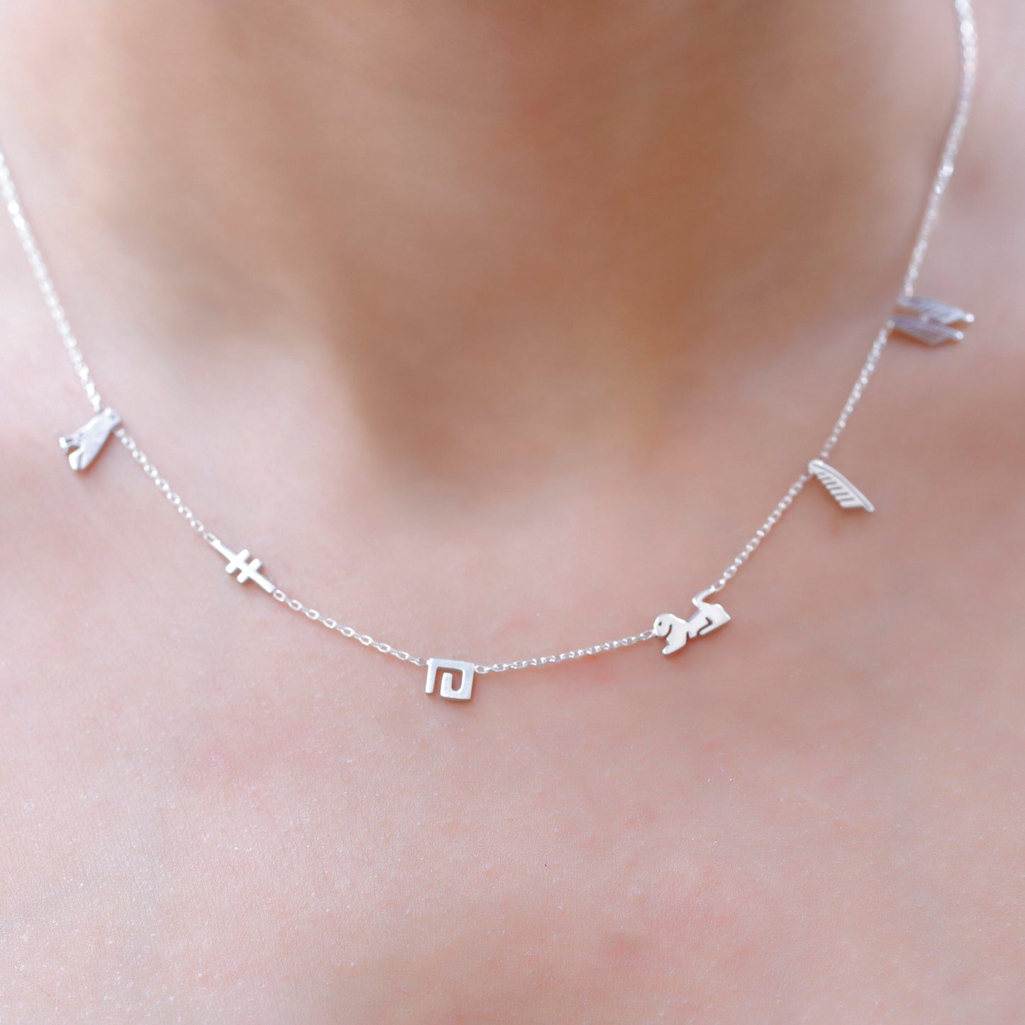 Your Name in Hieroglyphs Necklace - Personalized Egyptian Name Jewelry