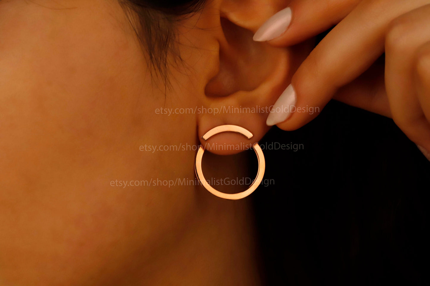 LuxeCircle Ear Jackets - Stunning Multi-Dimensional Design for Effortless Elegance