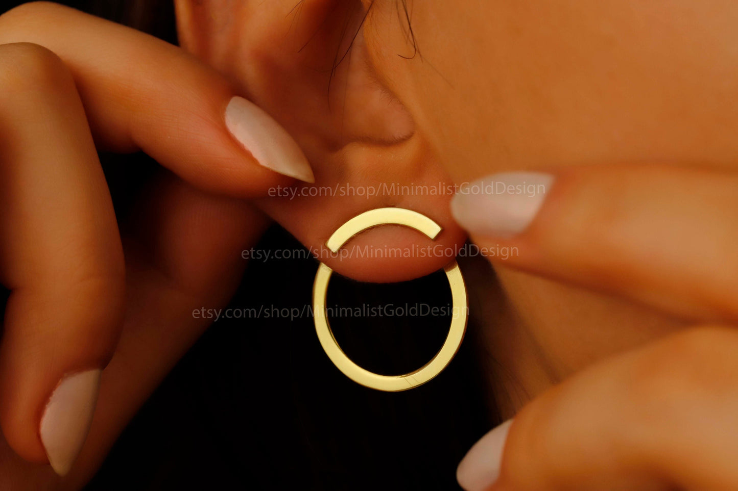 LuxeCircle Ear Jackets - Stunning Multi-Dimensional Design for Effortless Elegance